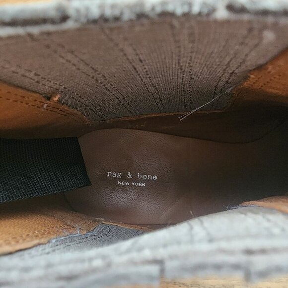Rag & Bone Rover Ankle Boot Camel Leather Suede Womens US Sz 6 / EU 36 - Picture 9 of 13